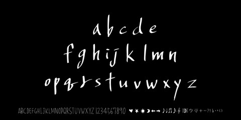 Fototapeta premium 벡터 문자 / 손으로 쓴 글씨체