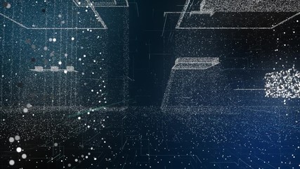 Architecture digital background smart city digital connected buildings network