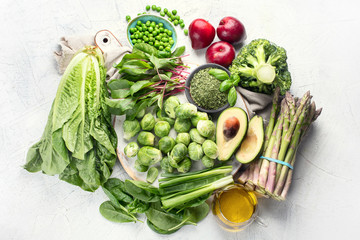 Foods rich in vitamin K. - obrazy, fototapety, plakaty