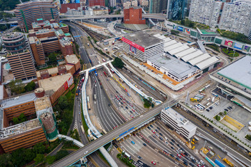 Top view of Hong Kong cross harbor tunnel