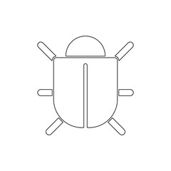 bug outline icon. Signs and symbols can be used for web, logo, mobile app, UI, UX