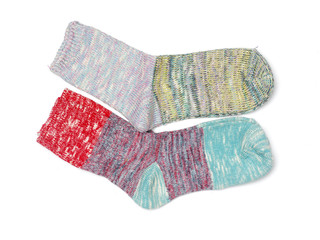 Socks on a white background 