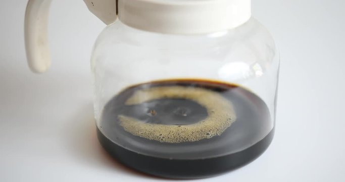 Close up shot of making hand drip coffee