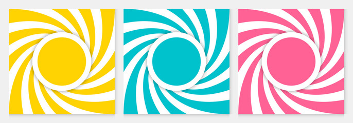 Background pattern sun ray spiral  abstract colorful geometric vector. Summer Background design.