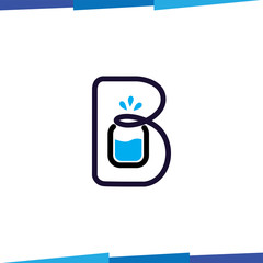 B Letter Drink logo vector template