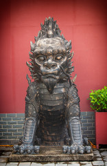The Sculpture of Chinese lion in Sanya, Hainan island