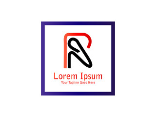 Letter R line for company design logo branding letter element