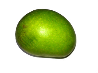 Green mango isolate on white background