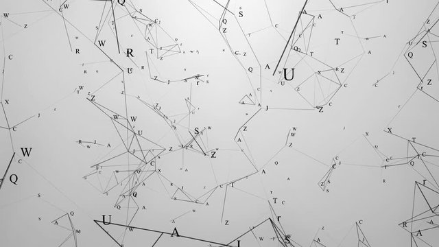 Abstract digital data nodes and connection paths within any type of network or system of networks. Animation for visuals, vj, light presentations or as motion background.