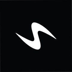 abstract curves shape simple logo vector