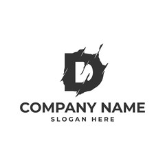 letter d logo template design