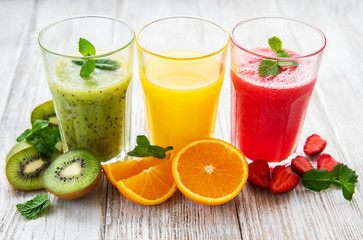 Healthy fruit smoothies