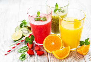 Healthy fruits smoothies