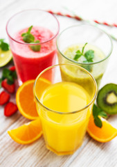Healthy fruits smoothies
