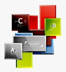 Abstract square composition for background, banner or logo