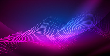Neon lines shiny glowing background