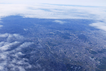 aerial view from plane