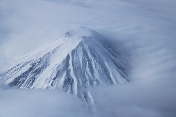 The top of Mt. Fuji in the sea of clouds