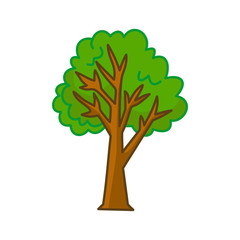 Tree Cartoon Design Graphic Template Vector
