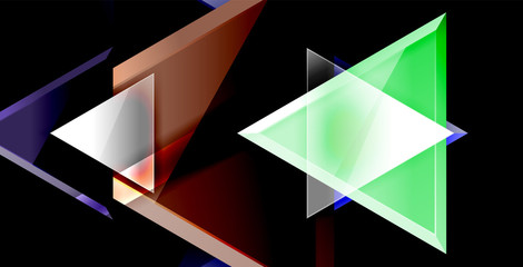 3d triangular vector minimal abstract background design, abstract poster geometric design