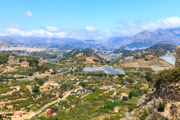 Fototapeta na wymiar Beautiful mountain village Polop de la Marina, Spain