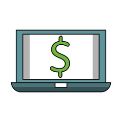 Laptop computer online isolated