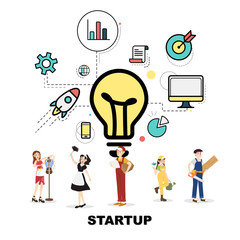 Career Service With Startup Concept