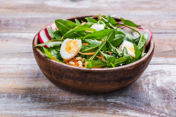 Fresh dandelion salad