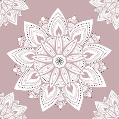 Ornamental seamless pattern with mandala. Vintage, paisley elements. Ornament. Traditional, Ethnic, Turkish, Indian motifs. Great for fabric and textile, wallpaper, packaging or any desired idea