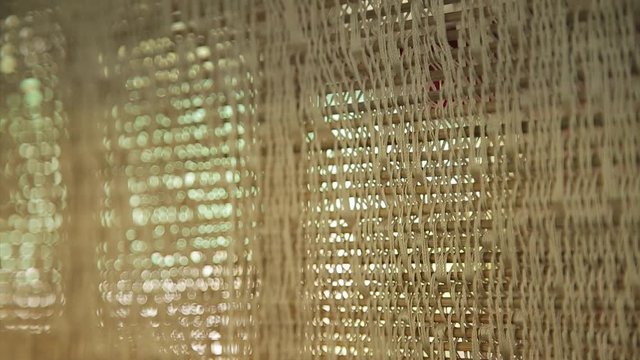 Traditional weaving in a row.