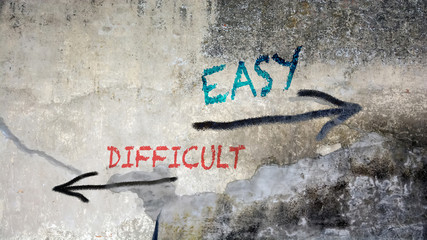 Wall Graffiti to Easy versus Difficult
