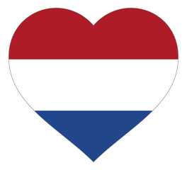 flag in heart vector illustration sign. Flag in the shape of Heart with contrasting contour, symbol of love for his country or valentine day, patriotism.