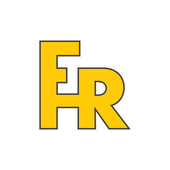 Obraz premium letter fhr simple geometric line logo vector