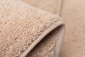 Fototapeta na wymiar Fabric detail of apricot towel