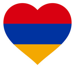 Fototapeta premium flag in heart vector illustration sign. Flag in the shape of Heart with contrasting contour, symbol of love for his country or valentine day, patriotism.