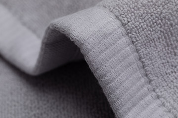 Fototapeta na wymiar Fabric detail of Grey towel
