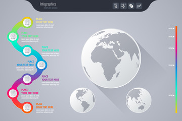 Isometric vector infographic design - Vector