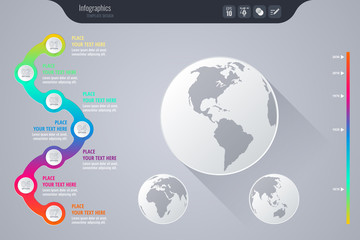 Isometric vector infographic design - Vector