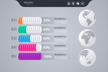Isometric vector infographic design - Vector