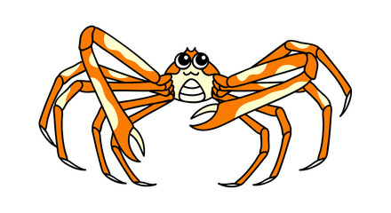 タカアシガニ  イラスト