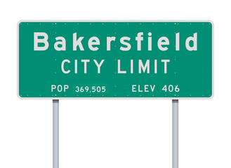 Bakersfield City Limit road sign