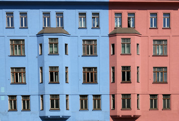 colorful old building Vienna Austria