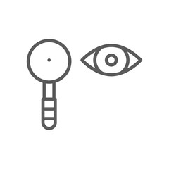 Eye test, scapula line icon.