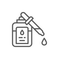 Medicine, drops for sight line icon.