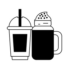 coffee cafe concept cartoon