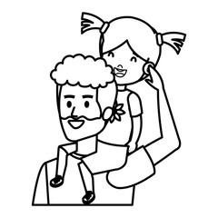 father with daughter characters