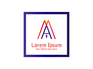 Unique modern creative  MA initial based letter icon logo