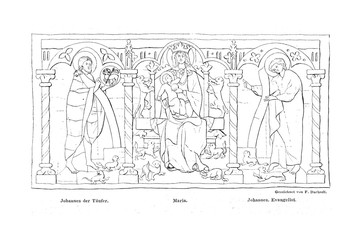 Naklejka na ściany i meble Christian illustration. Old image