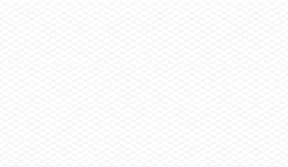 Vector illustration of isometric grid background. Simple rhombus graph paper template