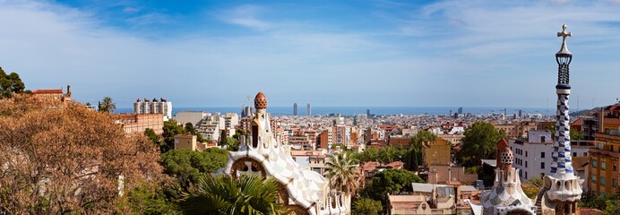Barcelona view from park Guell